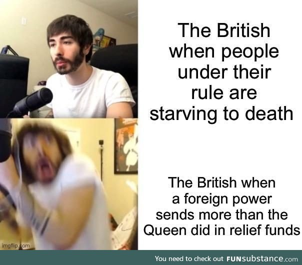 It’s pretty bad when the Ottomans are more concerned about the Irish than the Queen