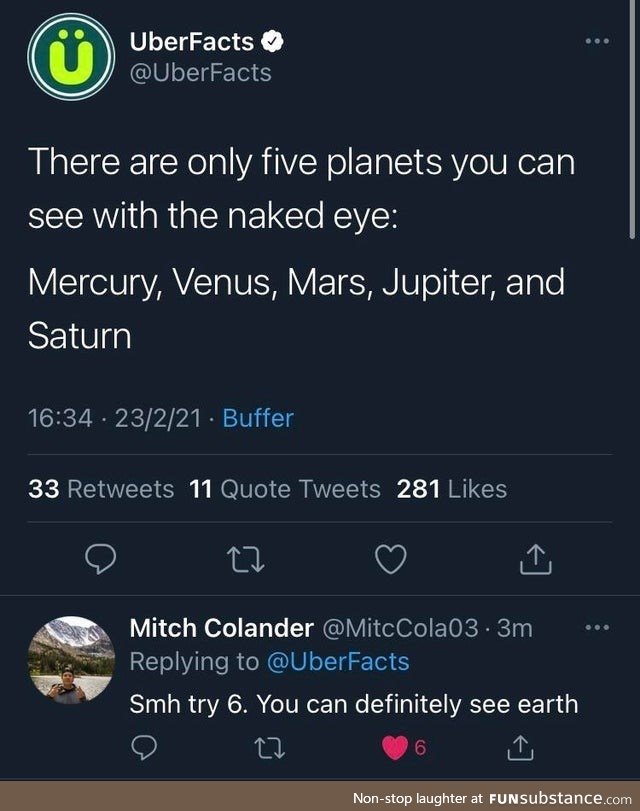 You can definitely see earth