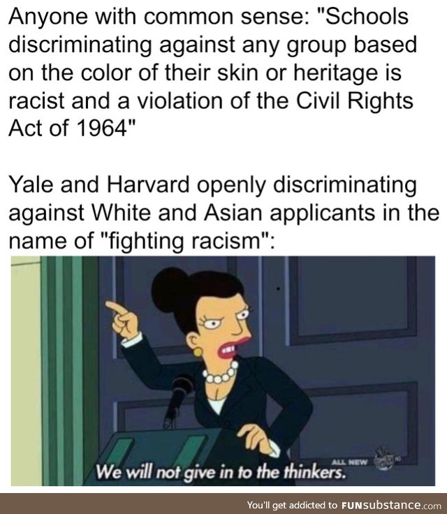 Yale and Harvard "fighting racism"
