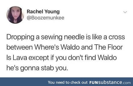 Who said regular Waldo won't stab you?