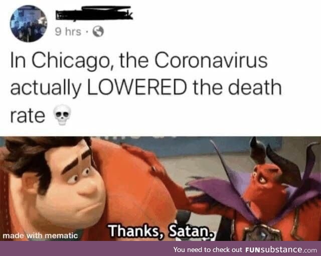 Thanks, satan