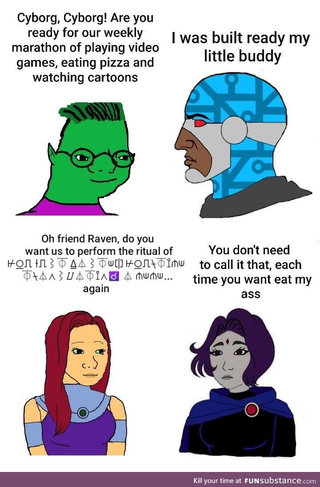 Meanwhile in the Teen Titans base