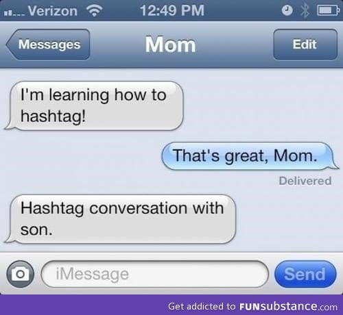 Hashtagging for parents