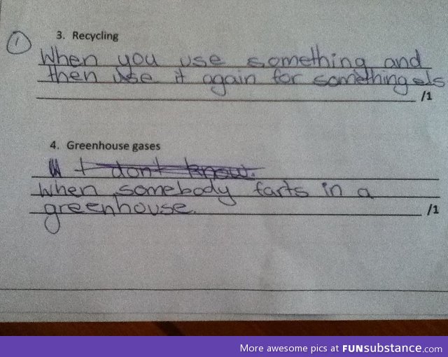 11 year olds definition of greenhouse gases