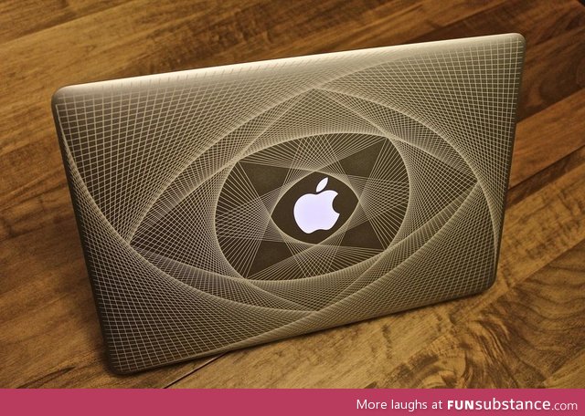 My newly laser engraved macbook pro