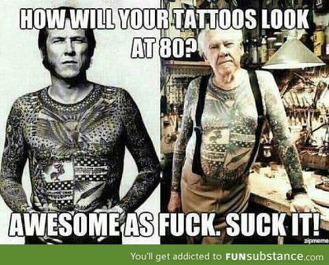 How will your tattoo's look at 80?