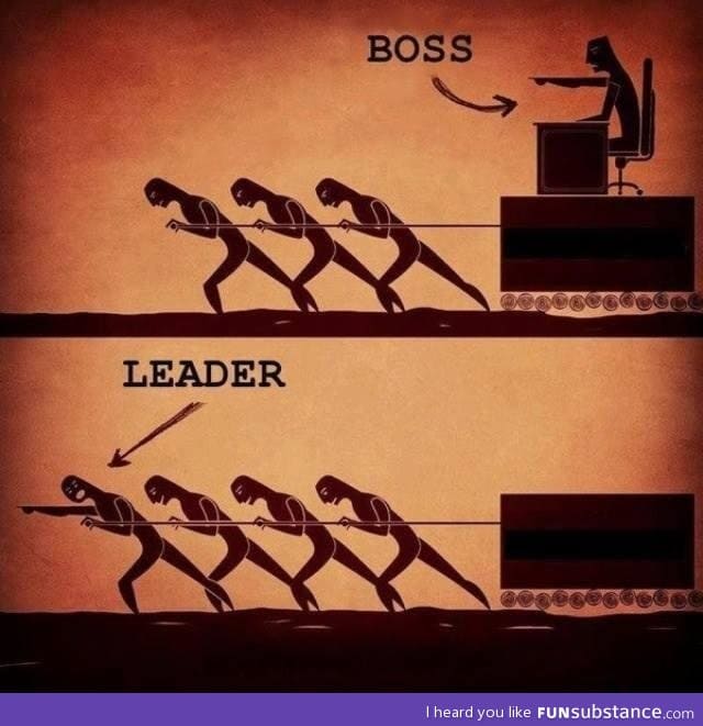 Difference b/w a boss and a leader!