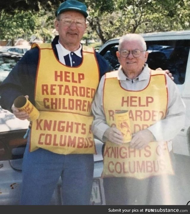 The Knights of Columbus doing their best, circa 1988