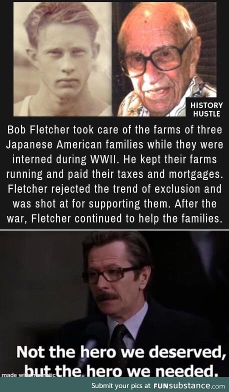 Good on you, Bob Fletcher