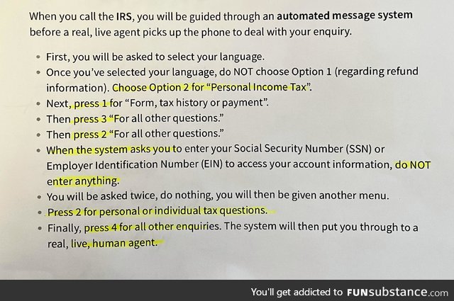How to talk with a human at the IRS