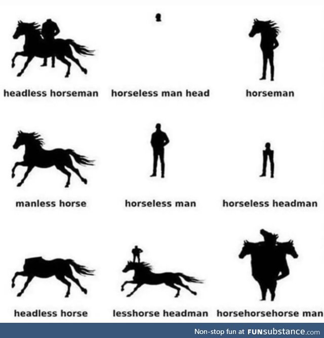 The many horses, man