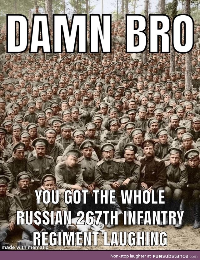 Imagine how big the Russian army in WW1 was if this was only one regiment