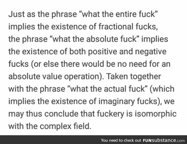 Isomorphic with the complex field: a f*cking good explanation.
