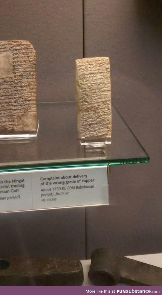 First yelp review 1750BC