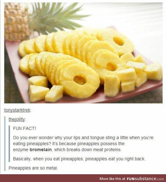 Pineapples are carnivores
