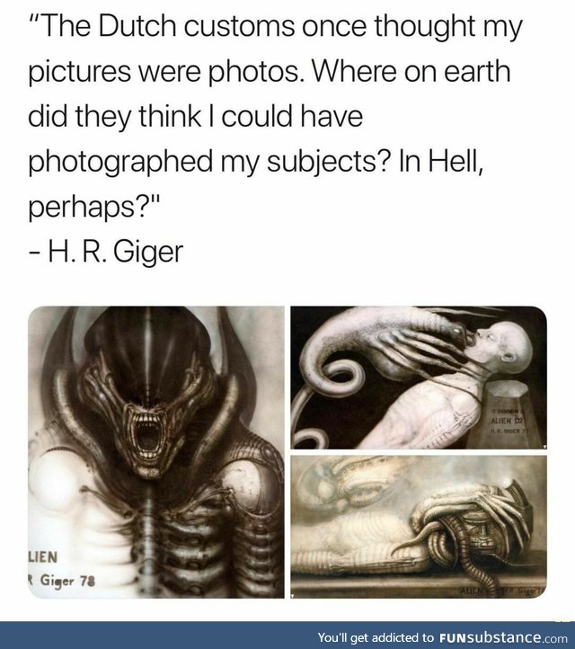 H.R. Giger, hell's photographer (apparently)