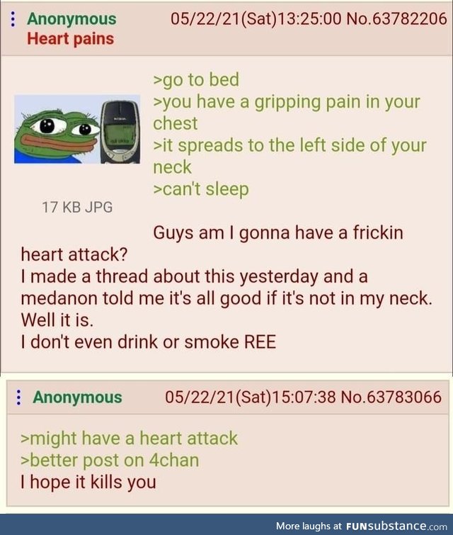 Anon is looking for medical advice