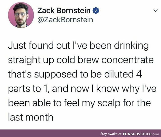 Drinking cold brew concentrate