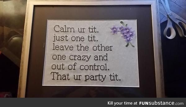 Calm that tit