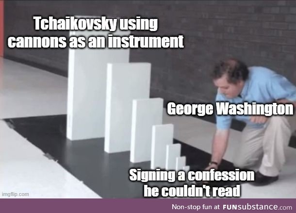 Fun fact: "1812 overture" became so popular that Tchaikovsky ended up hating it