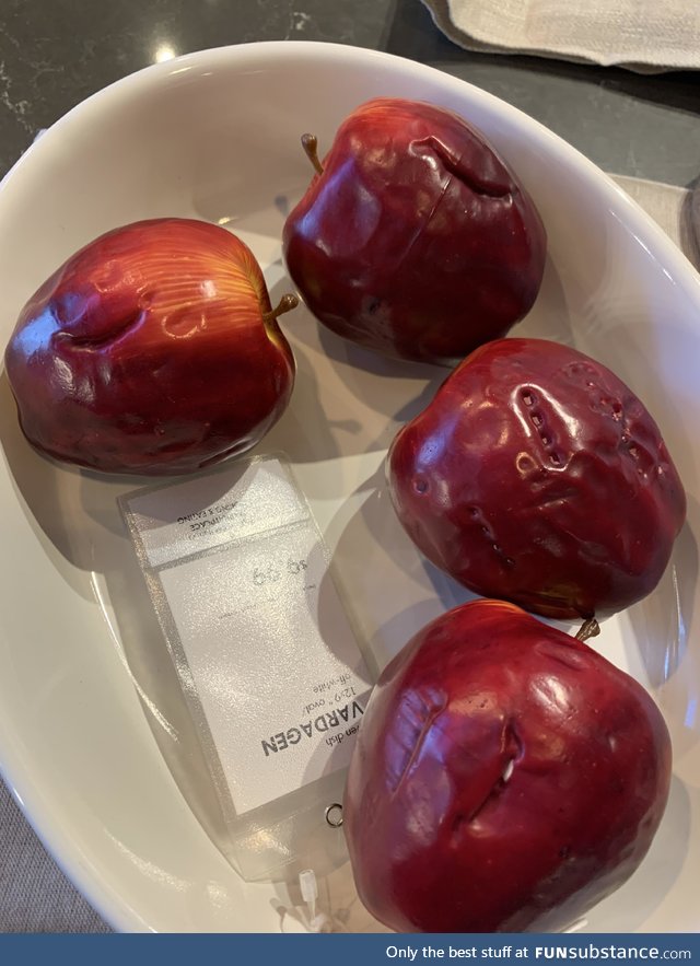 The concerning amount of bite marks on IKEA display apples