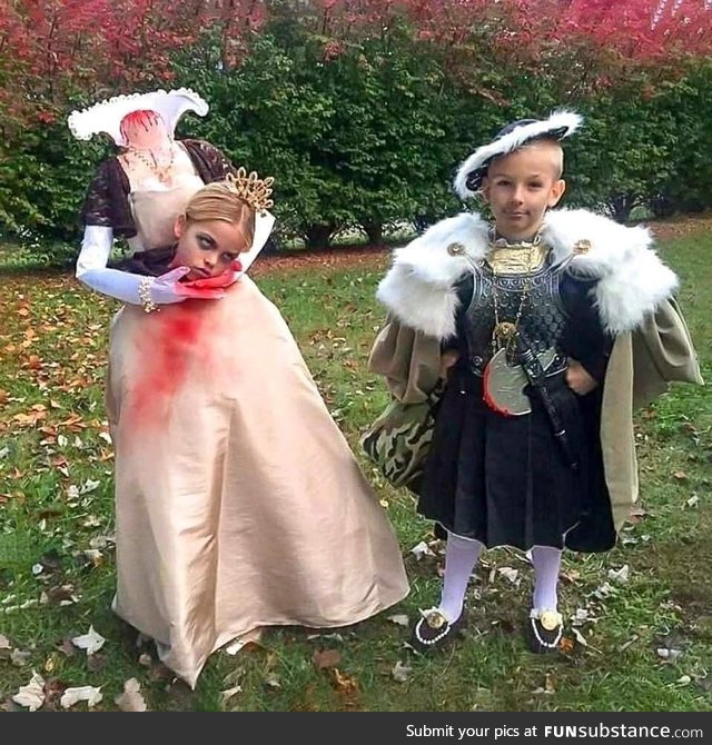 Henry the IIX and Ann Boylin trick or treating