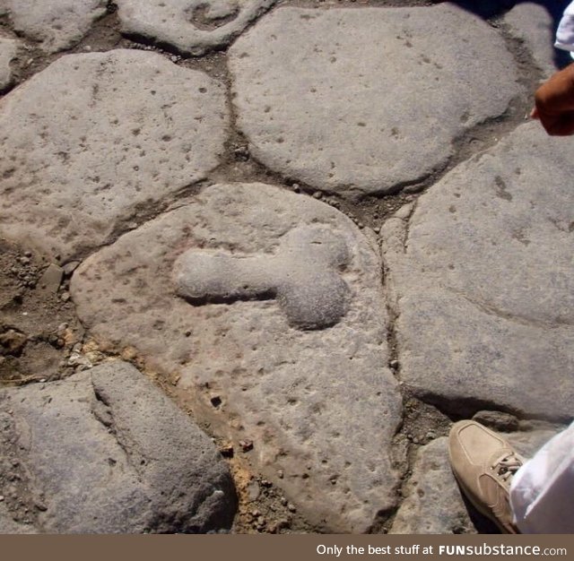 In Pompeii, phallic symbols on local roadways pointed the way to the nearest brothel;