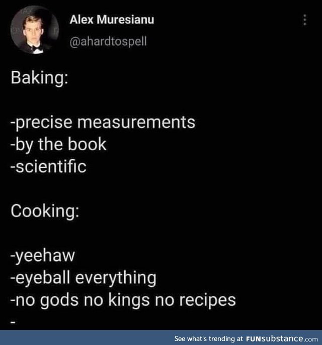 Baking vs cooking