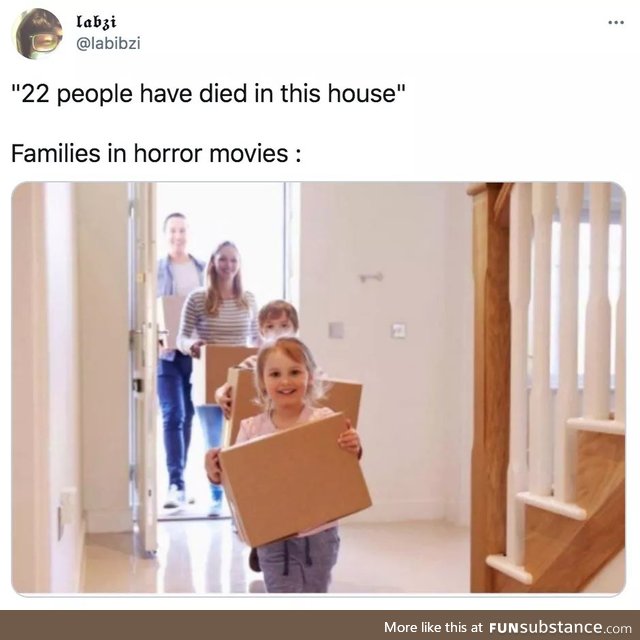 Horror movie in a nutshell