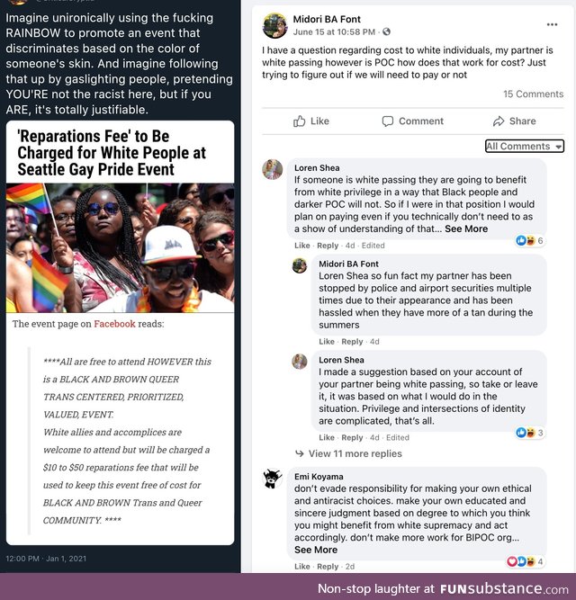 Seattle "Taking B(l)ack Pride" went full racist. You should never go full racist.