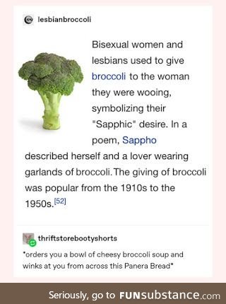 May I offer you a broccoli in these trying times?