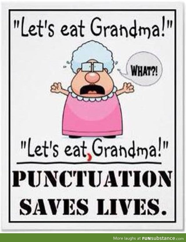 Grammer saves life!