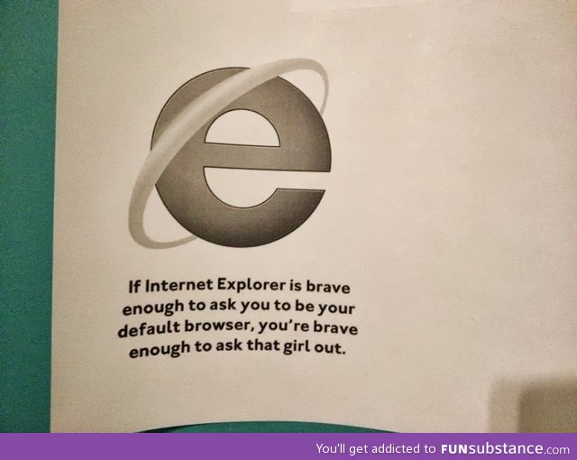 Some good advice for IE users