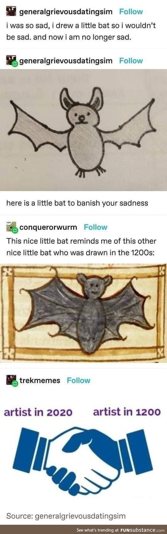 Drawing little bats