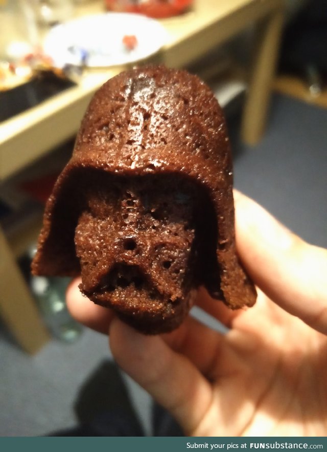 It's midnight, it's my birthday and my girlfriend just came in with a box of this: Vader
