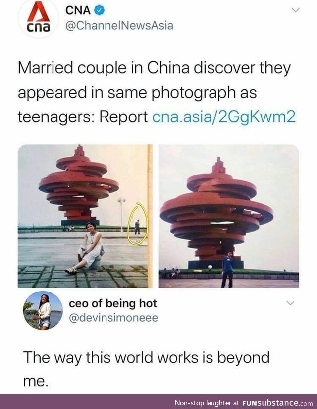 Married couple appeared in the same photo as teenagers