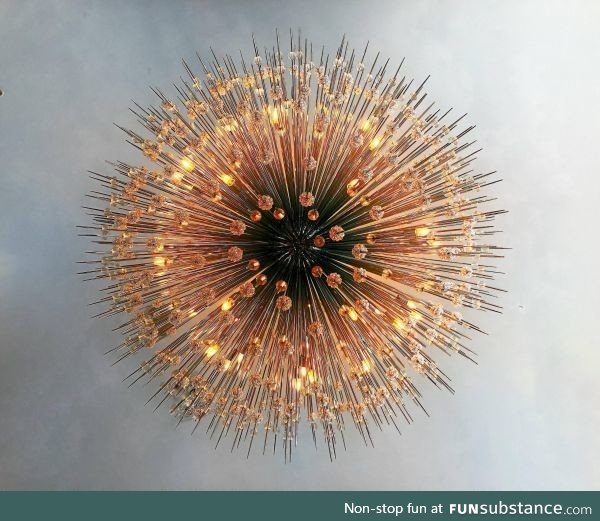 Looking up at this chandelier