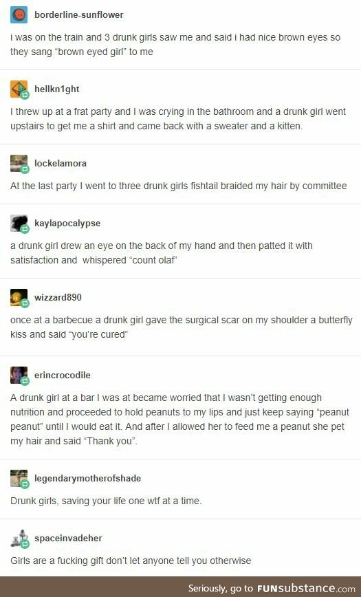 Drunk Girls Being Wholesome