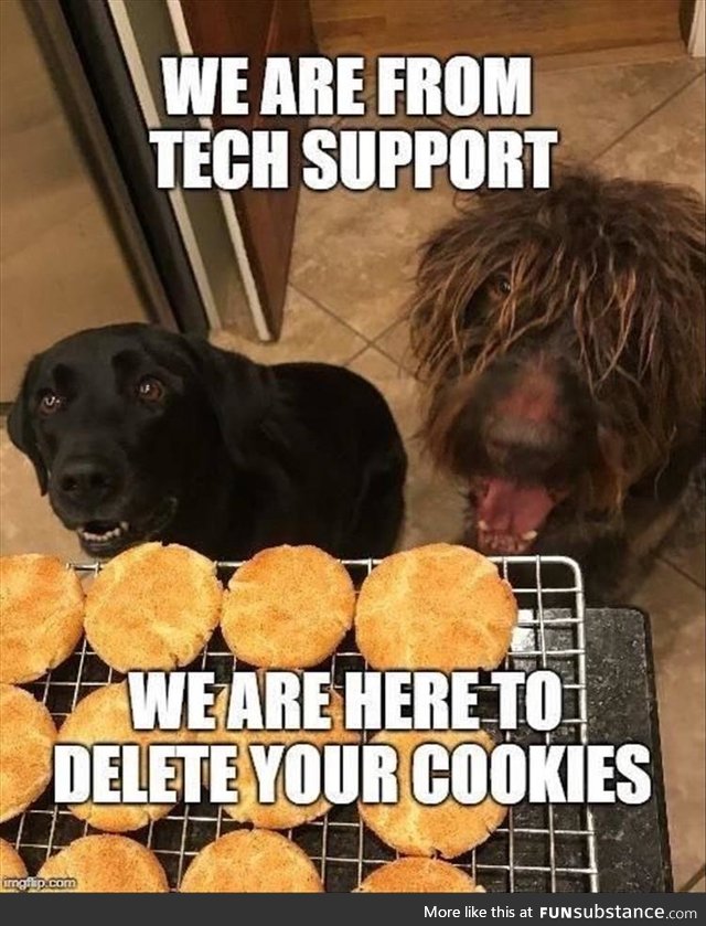 Tech Support Here to Delete Your Cookies