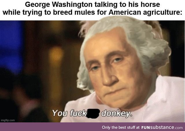 Do as General Washington commands; Nobody makes an ass out of him
