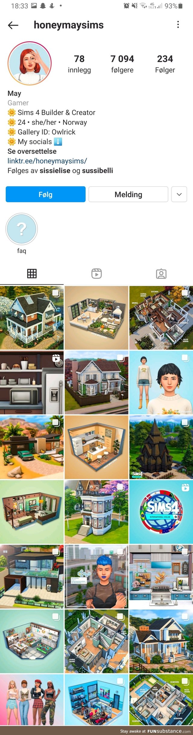 Anyone else who love sims? Found this profile. Great inspiration