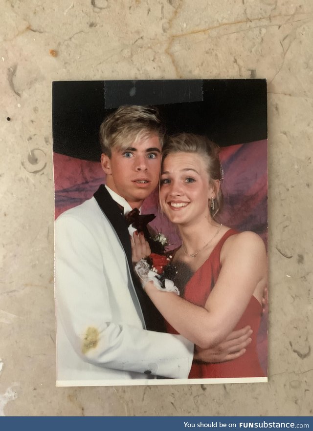 My uncle’s prom picture from the 90’s is one of the funniest photos I’ve seen