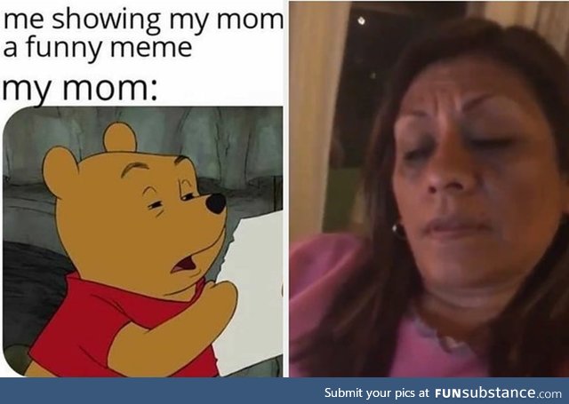 Showing moms a funny meme
