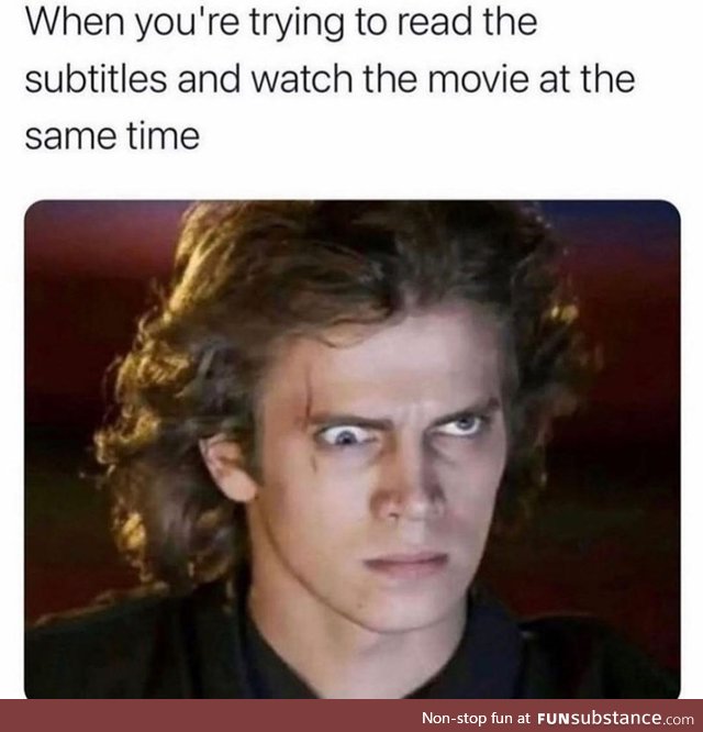Reading subtitles and watching the movie at the same time