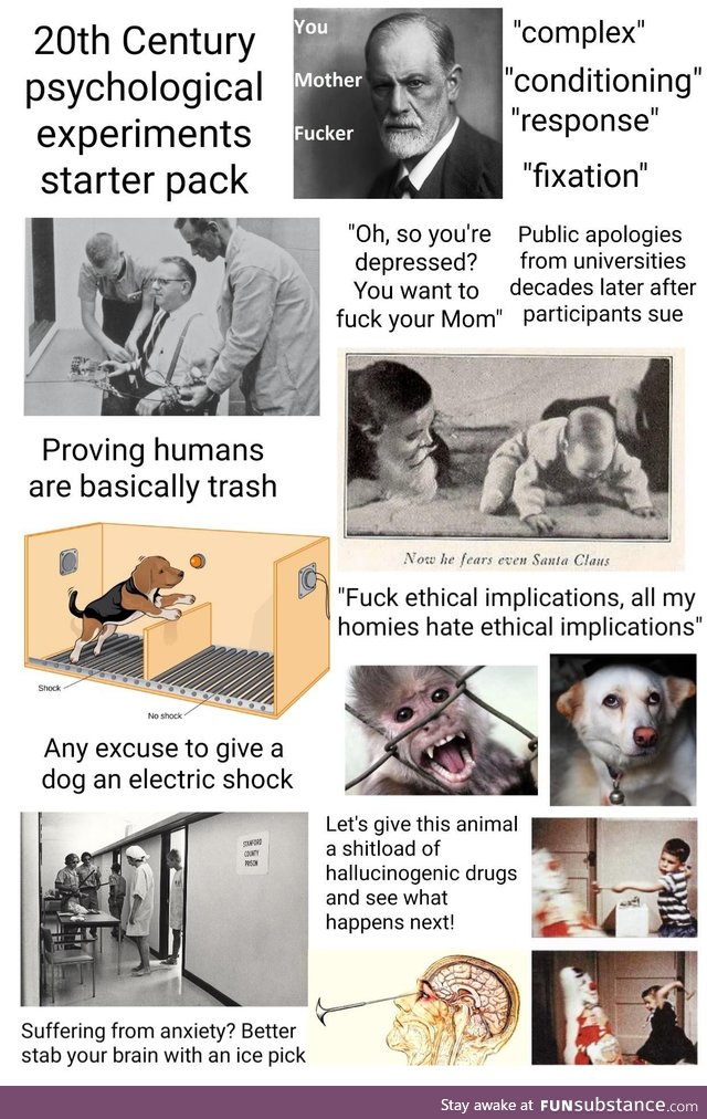 20th Century psychological experiments starter pack