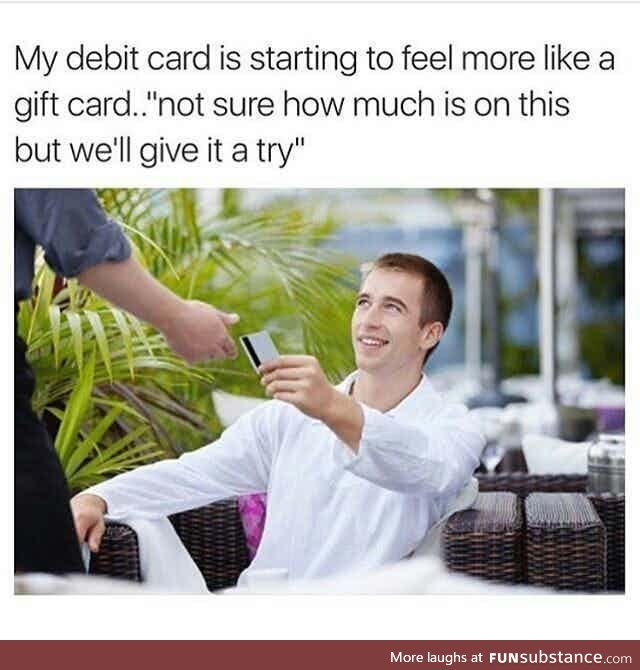 Debit card feeling more like a gift card