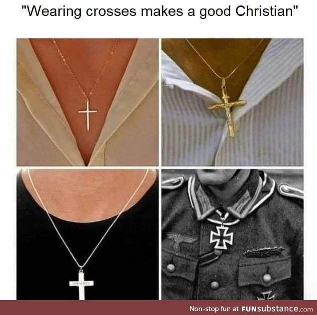 Mom, I'm pretty sure not all crosses are christian