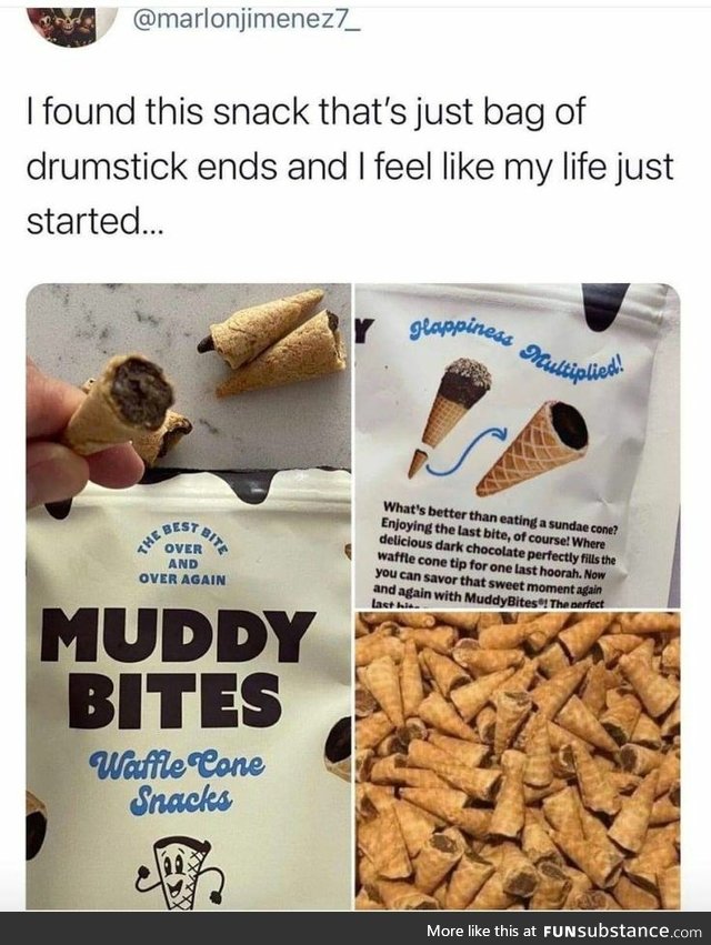 Muddy Bites (Drumstick Wafflecone Ends)