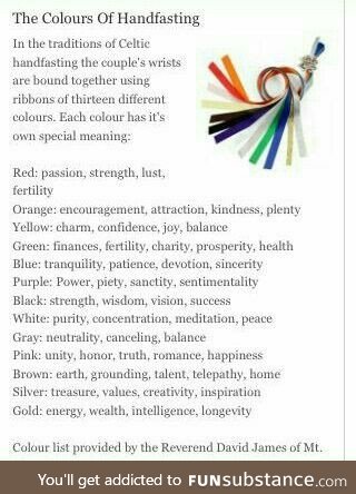 Celtic colors of handfasting