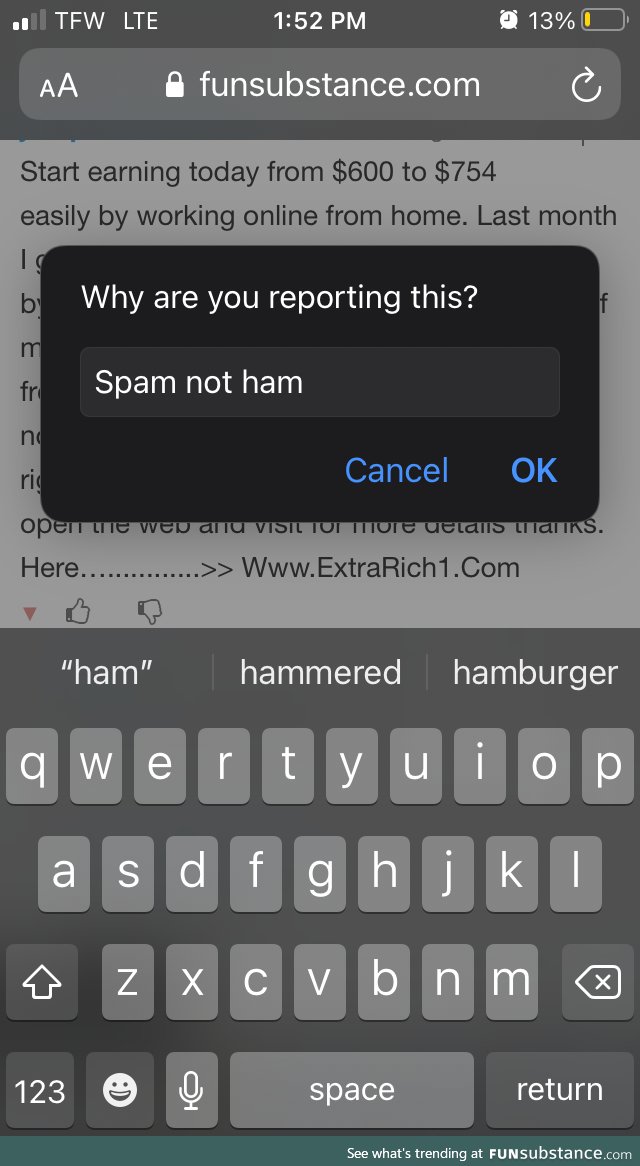 Spam not ham.